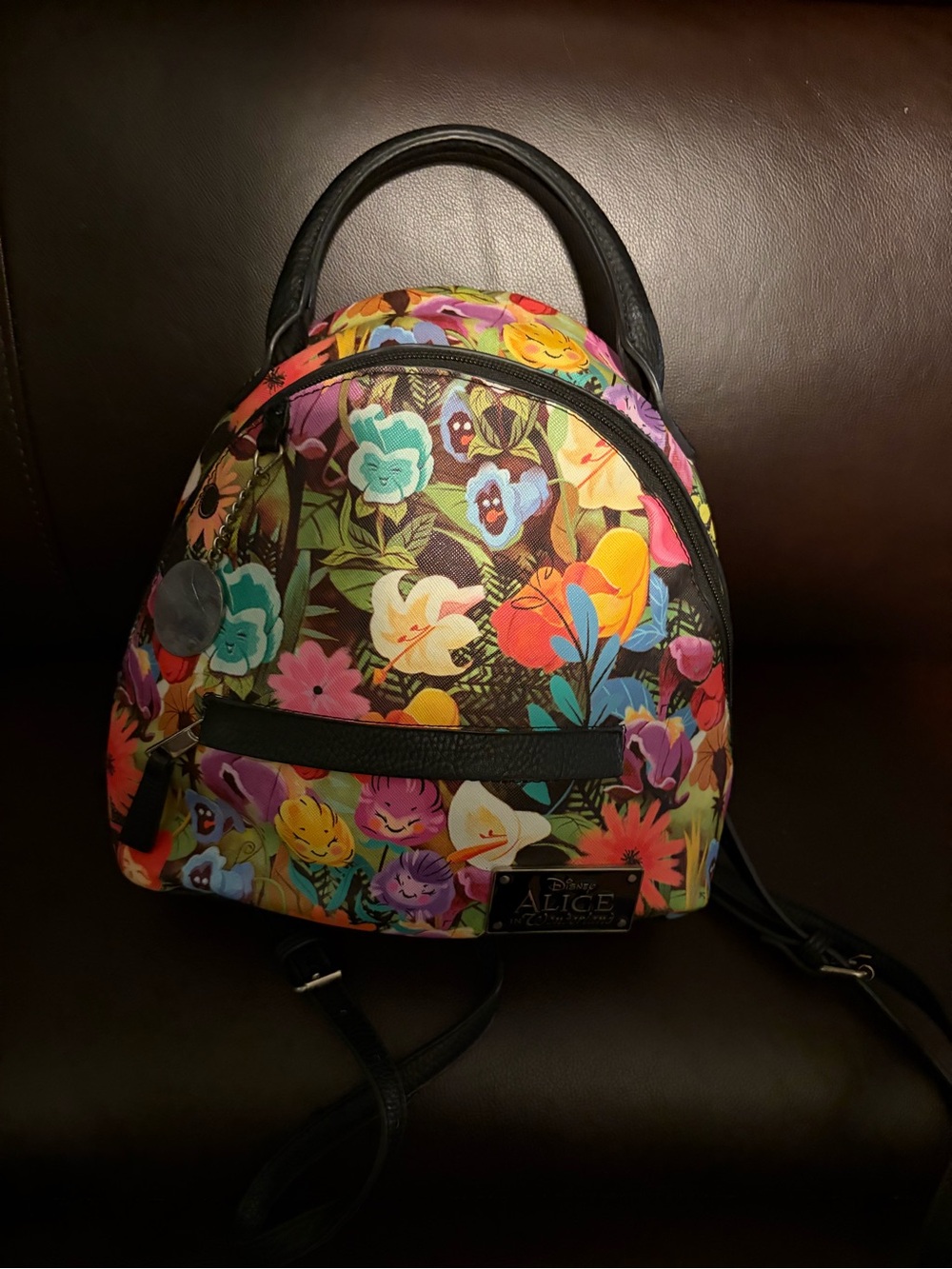 Rare Alice in Wonderland Floral Mini Backpack - Multicolor